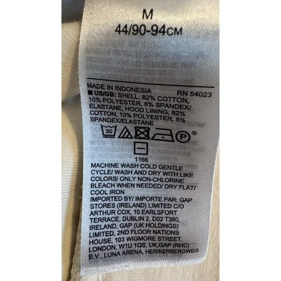 Banana Republic Size Medium Womens Cream Hoodie  Cotton/Polyester Blend - Picture 6 of 12